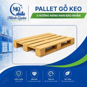 Pallet gỗ keo 2 hướng nâng nan bào nhẵn