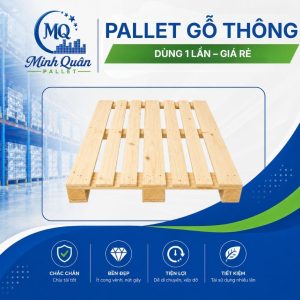 Pallet gỗ thông dùng 1 lần – Giá rẻ